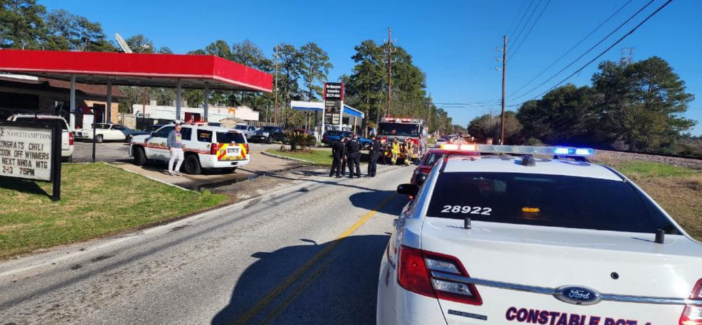 police present after a pedestrian accident in Spring